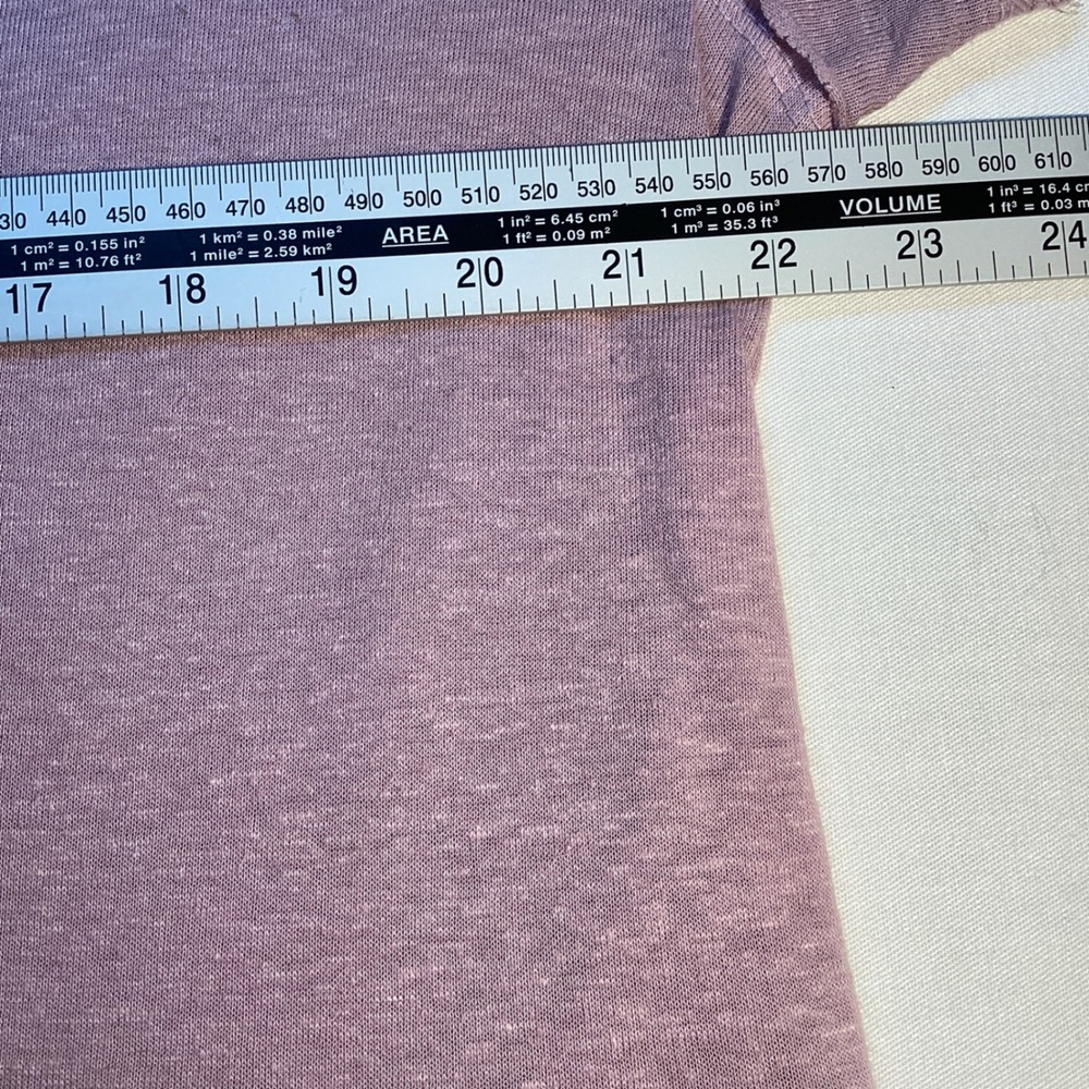 Umgee Linen Blend Tunic Dress Womens Large Purple Boho Minimalist Tiered Ruffle - Picture 5 of 7